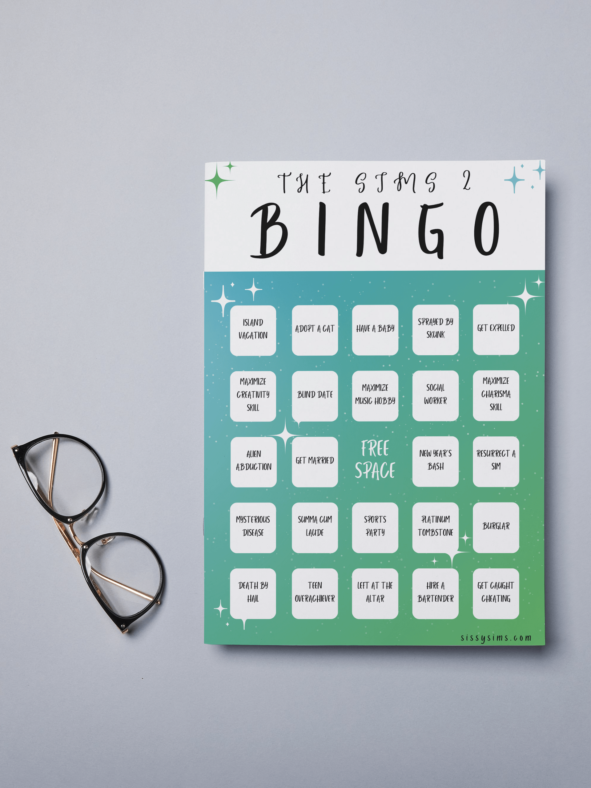 25 Sims 2 Bingo Cards (Digital Download) product image (2)