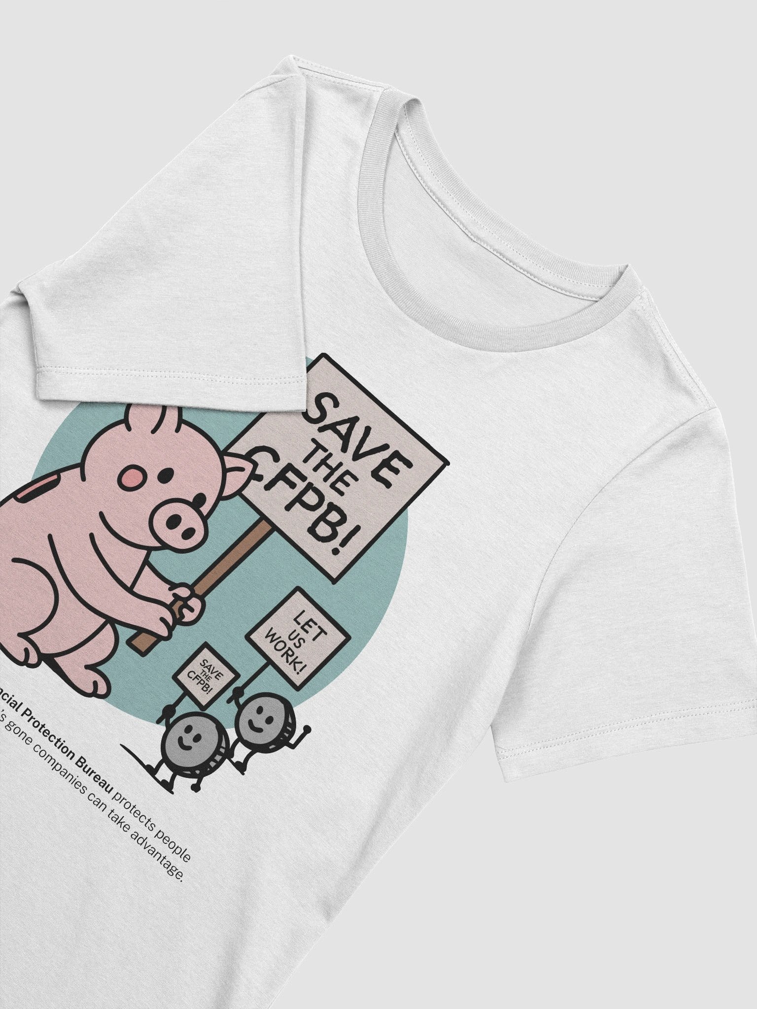 CFPB Piggy Bank Picket Women's Cut T-Shirt product image (28)