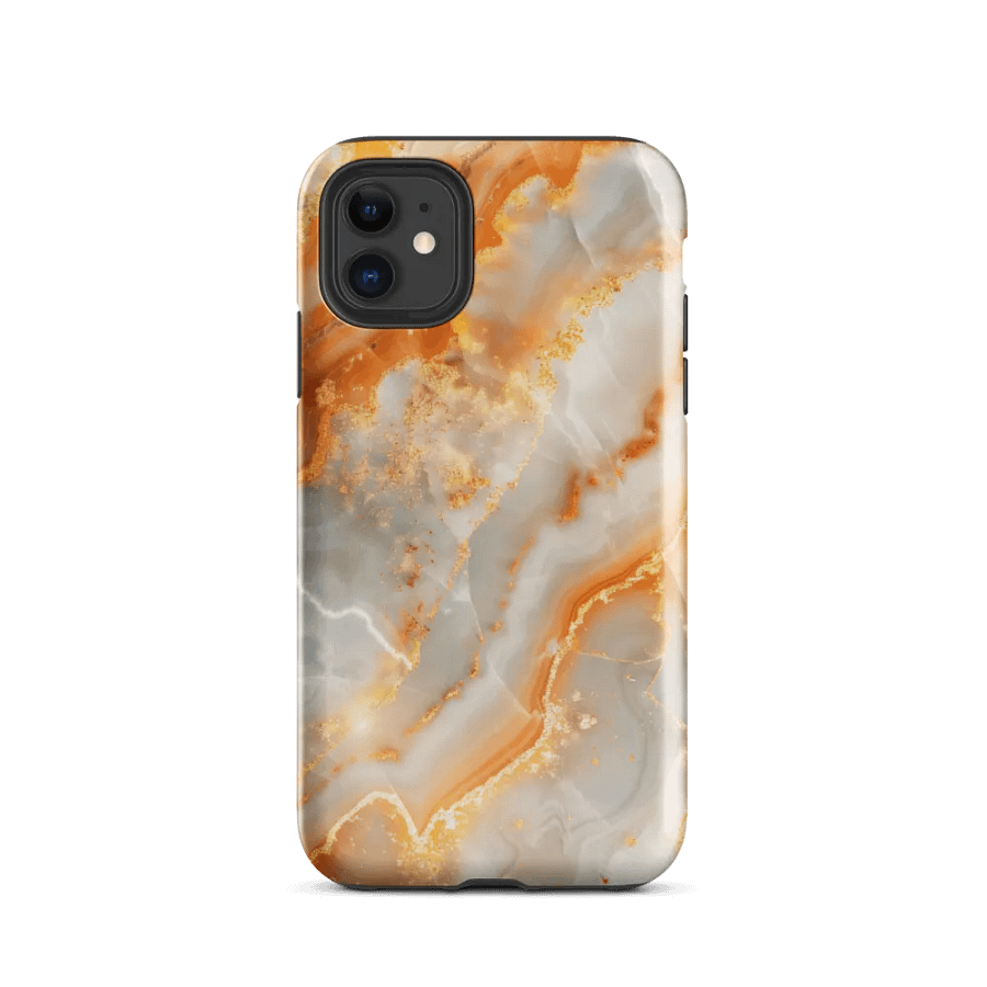 Orange Marble Tough iPhone Case product image (47)