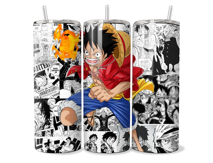 One Piece - Monkey D. Luffy Manga Panel Tumbler (Future King Edition) - 20oz Stainless Steel product image (1)