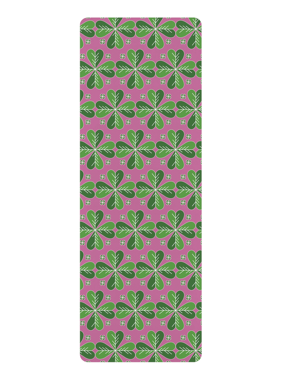 Yoga Matt- Lucky motivating 4 leaf clover design product image (6)