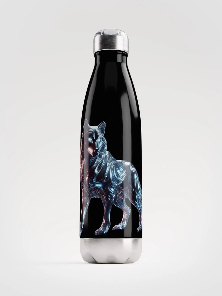 Liquid Metal Wolf #1 Stainless Steel Water Bottle product image (1)