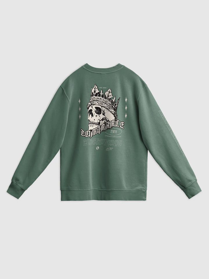 Crowned Skull Monarch: Unisex Midweight Pigment Dyed Sweatshirt product image (2)