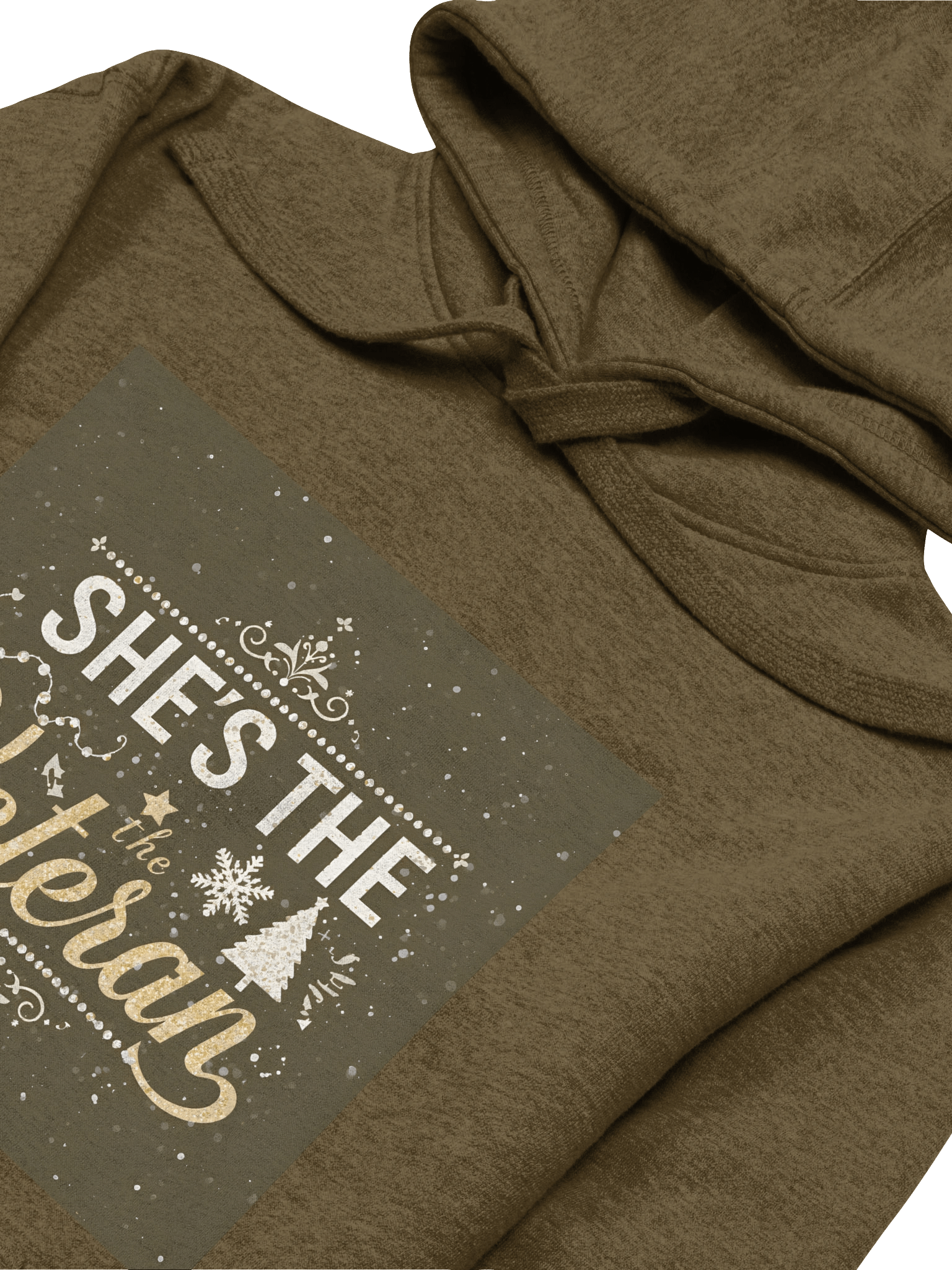 She’s The Veteran Cotton Premium Hoodie – Holiday Edition product image (2)