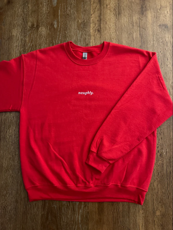 (LIMITED) Naughty. Red Embroidered Crew product image (2)
