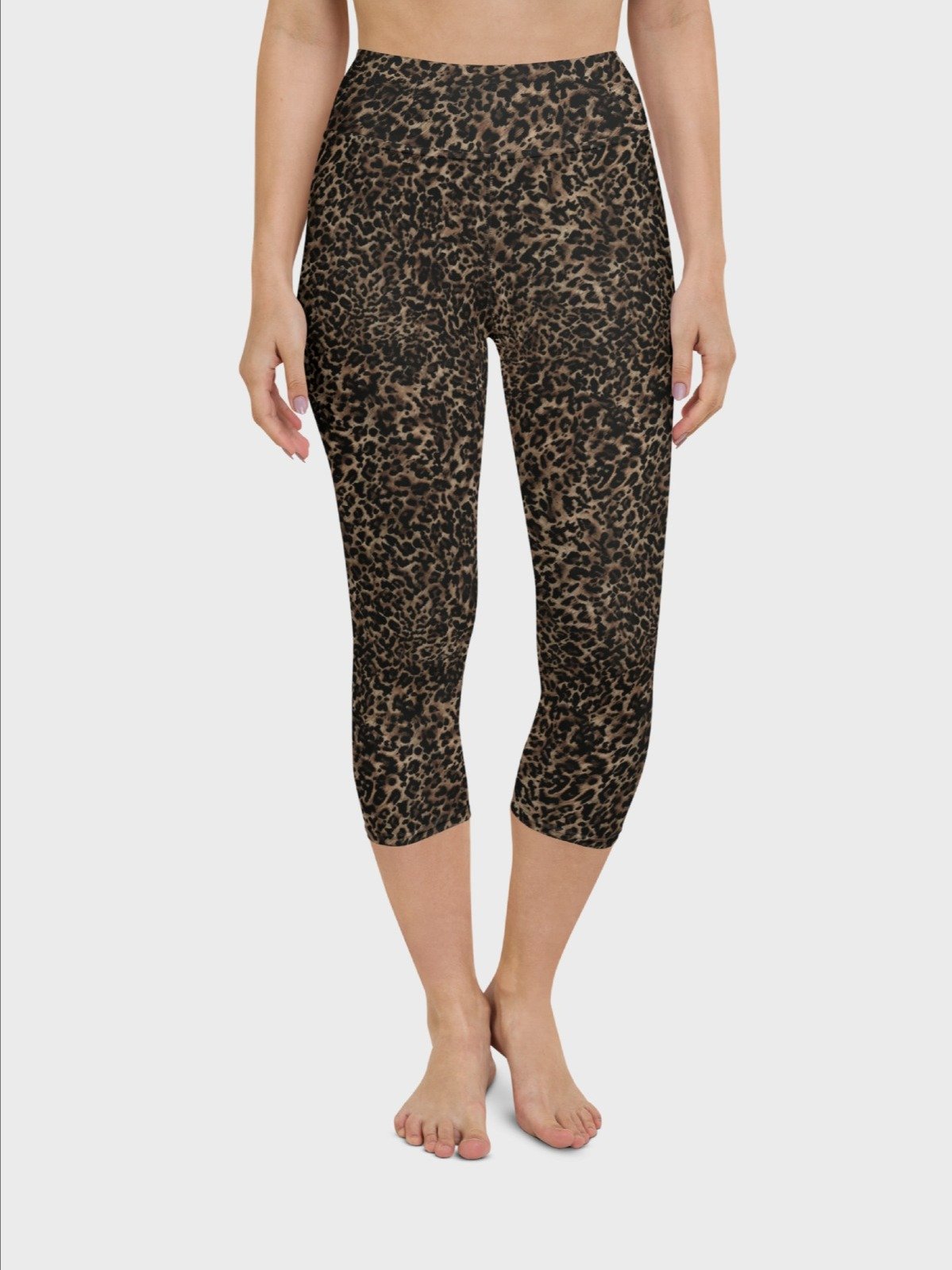 Capri Leggings "Chic Dark Brown Leopard" Printed product image (4)