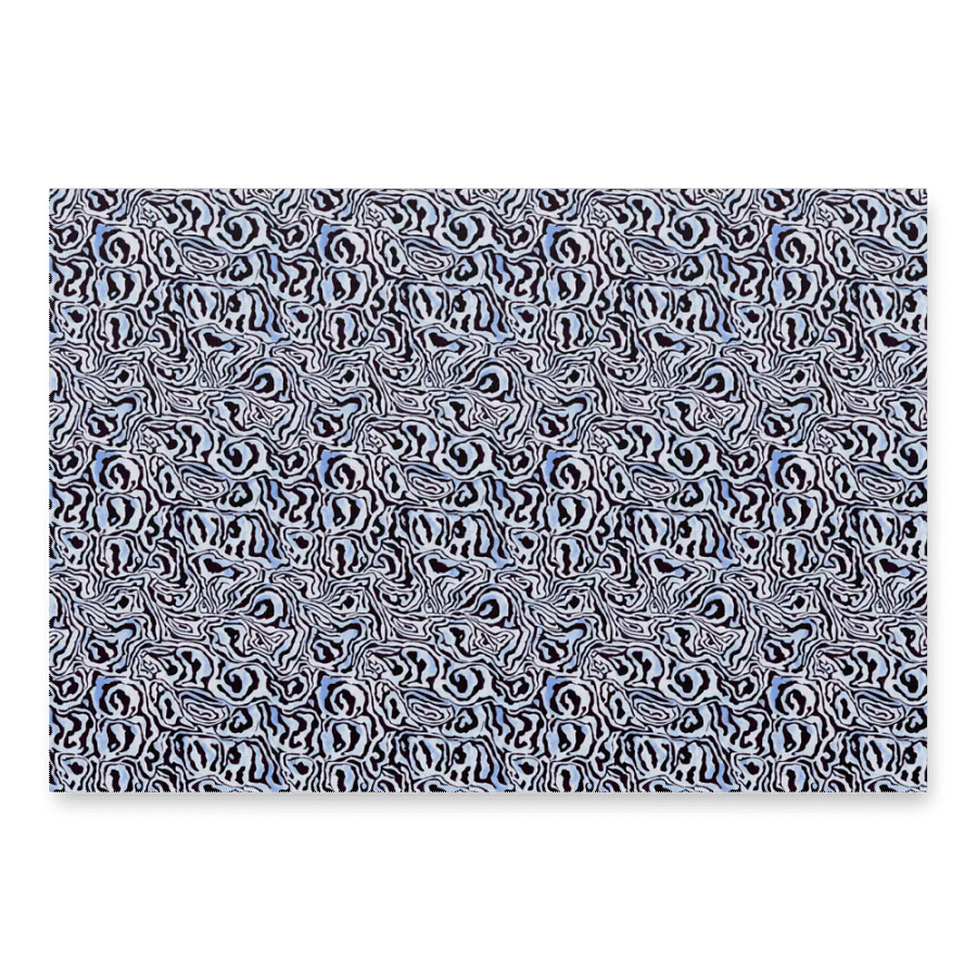 Blue Black Snake Pattern Paper product image (2)