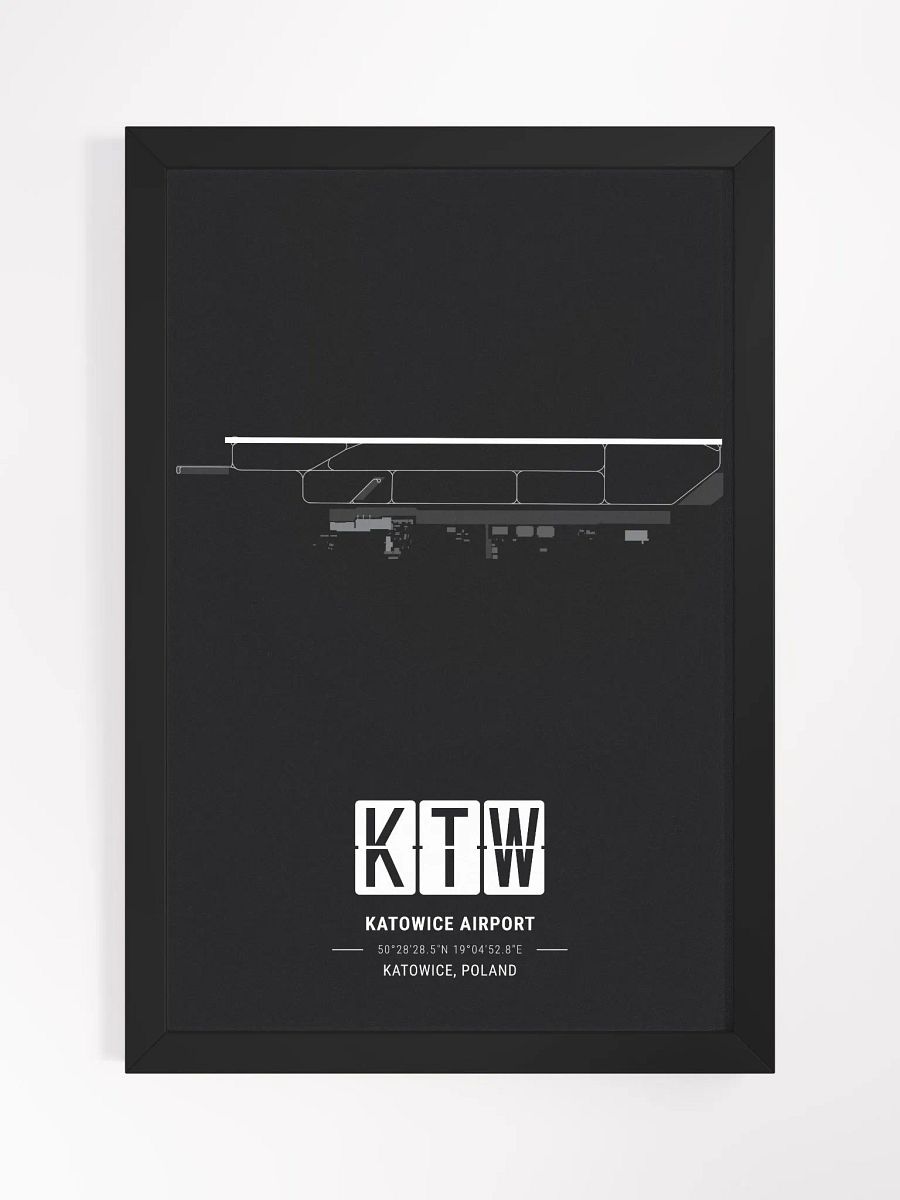 Framed Airport KTW Premium Map On Matt Paper product image (1)