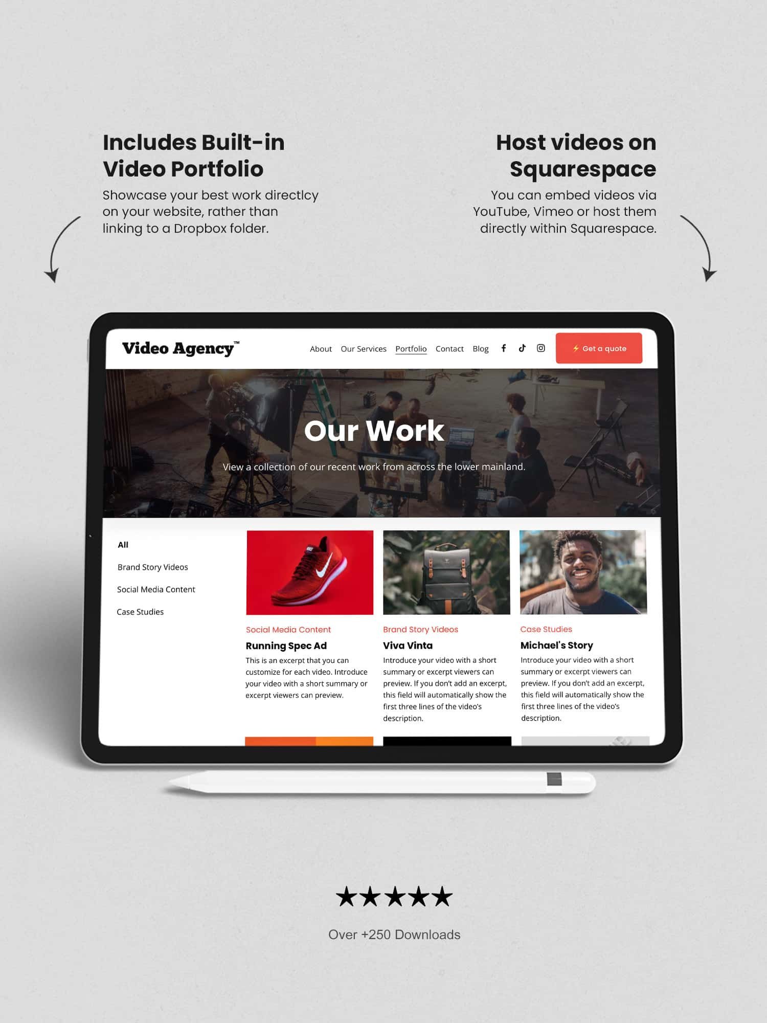 Videographer Website Template product image (3)
