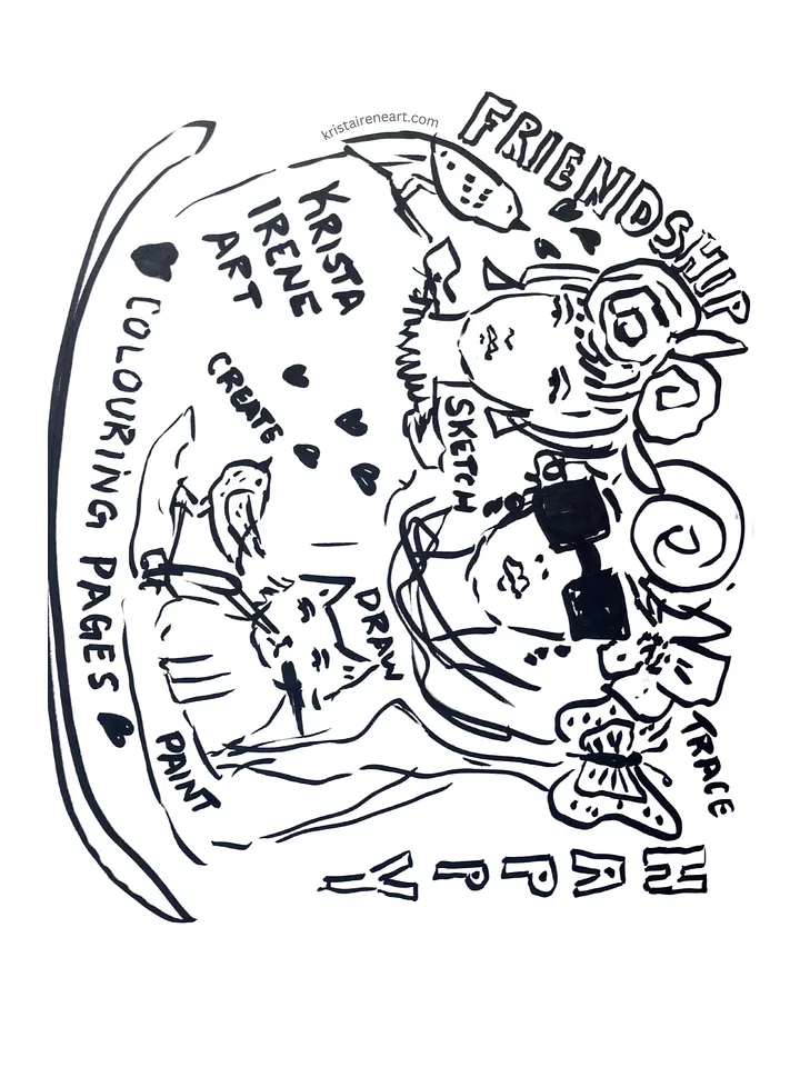 Happy Friendship Sketches - (Downloadable/Printable eBooklet) product image (1)