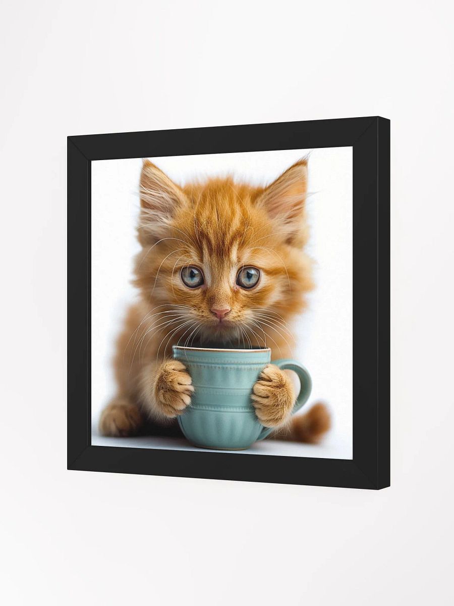 Coffee Lover Cute Orange Kitten Art product image (3)