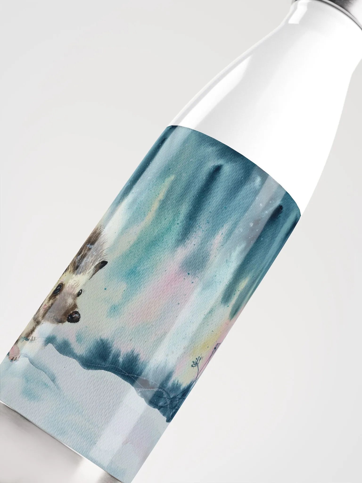 Winter Hedgehog Stainless Steel Water Bottle product image (5)