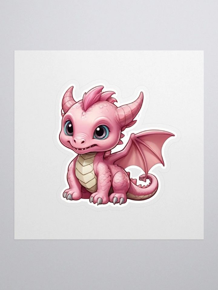 Cute Baby Pink Dragon V.2 Sticker product image (1)
