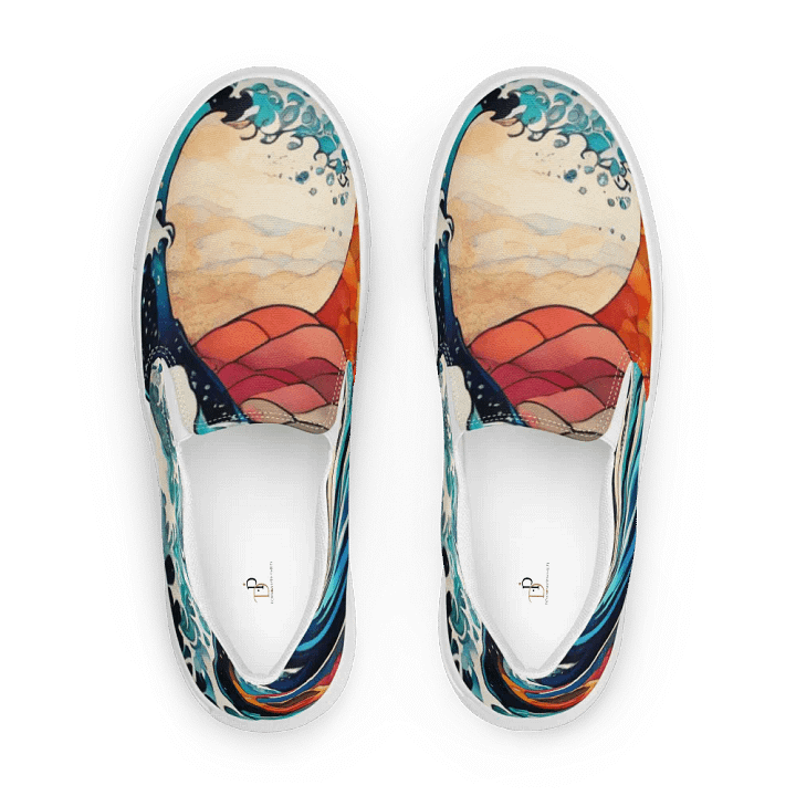 Japanese Serenity Waves Slip-Ons For Women product image (1)