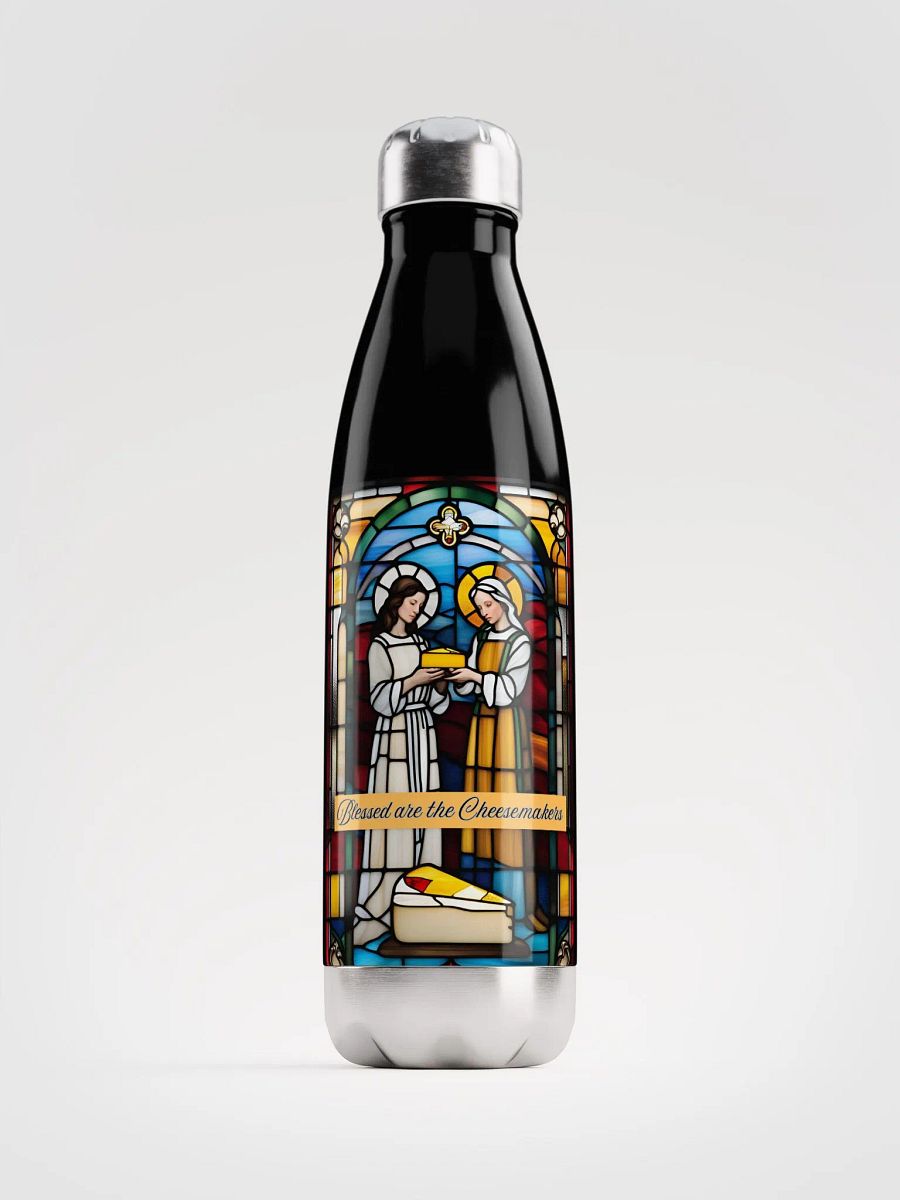 Blessed are the Cheesemakers 17oz Stainless Steel Water Bottle #01 product image (2)