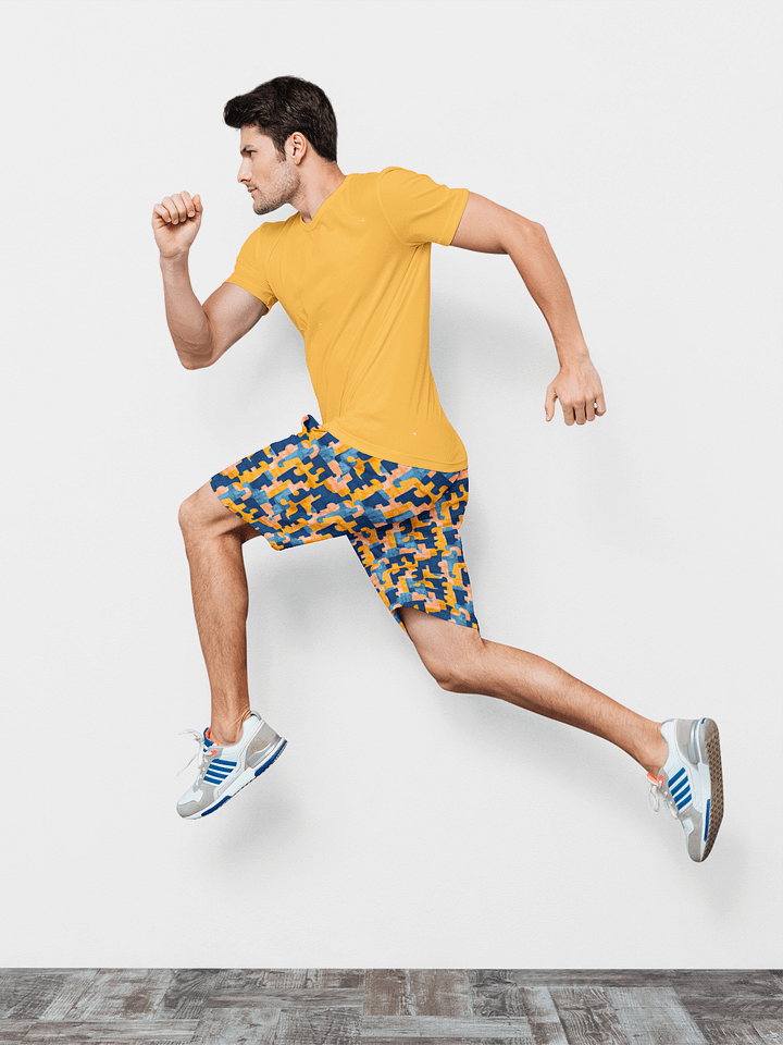 Flowing Shapes | Recycled Unisex Mesh Shorts product image (1)