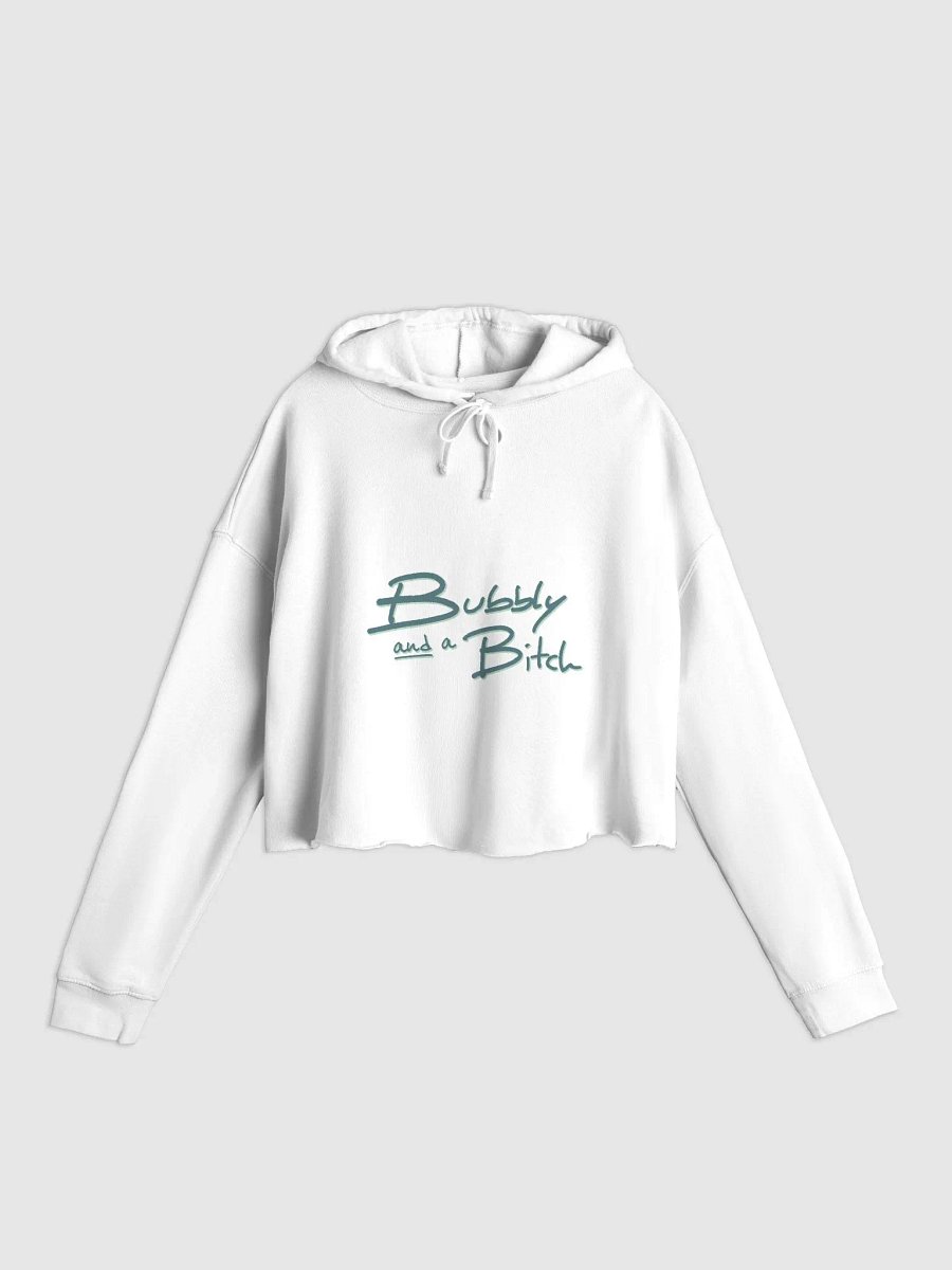 Bubbly and a B*tch (fir shadow design) lightweight cropped hoodie product image (9)