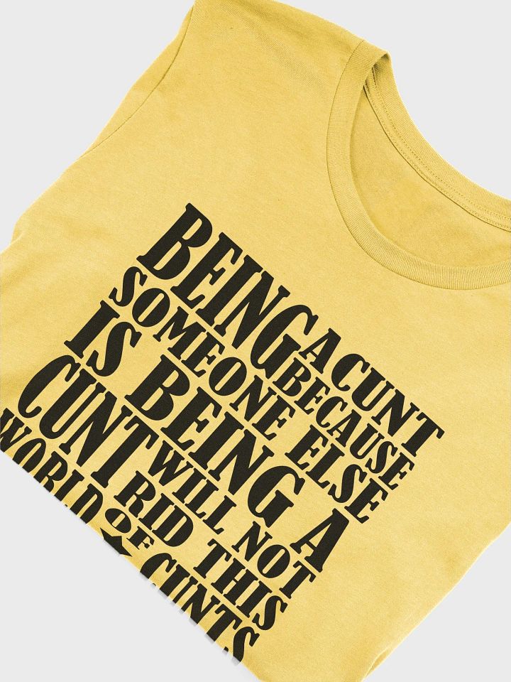 Stop Being A Cunt - Black Lettering - Bella+Canvas Supersoft T-Shirt product image (1)