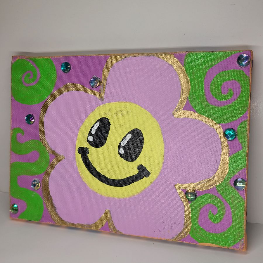 Groovy, Baby! 5x7 painting on canvas product image (4)
