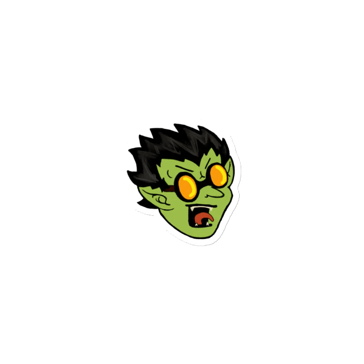 Goggle-Wearing Scream Goblin Die-Cut Magnet product image (1)