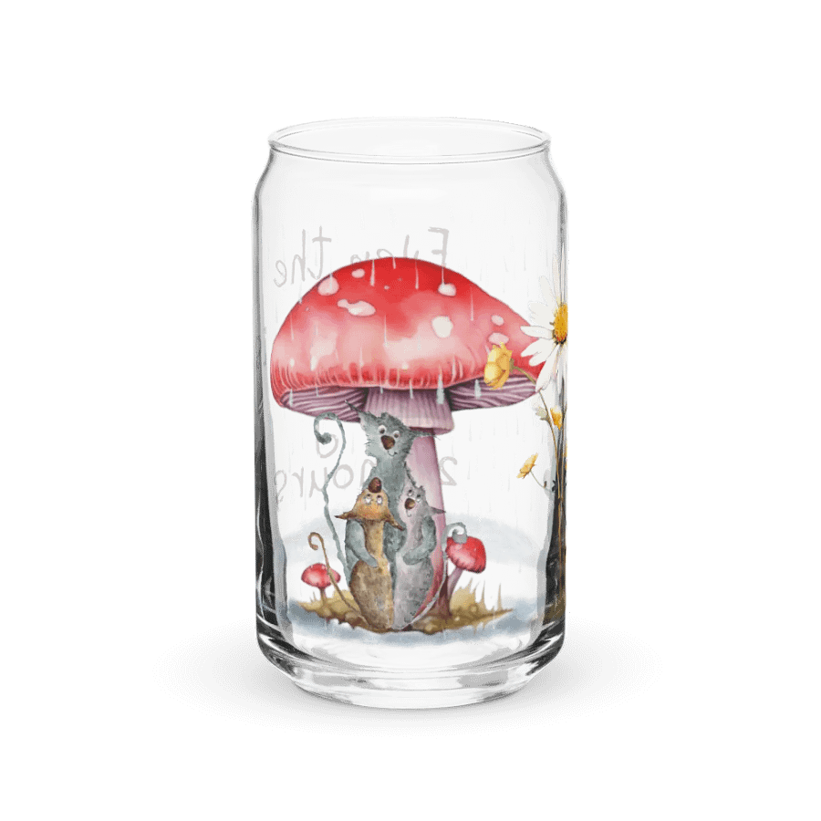 Passing Clouds: Weathering the Storm Glass Can | 16oz | Elegant Drinkware product image (10)