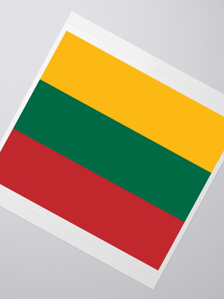 Lithuania Flag Sticker | Yellow Green Red Design | Durable Vinyl | 3 Sizes product image (4)
