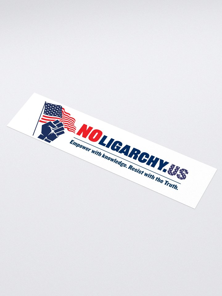 NOLIGARCHY.US Fist Bumper Sticker product image (1)