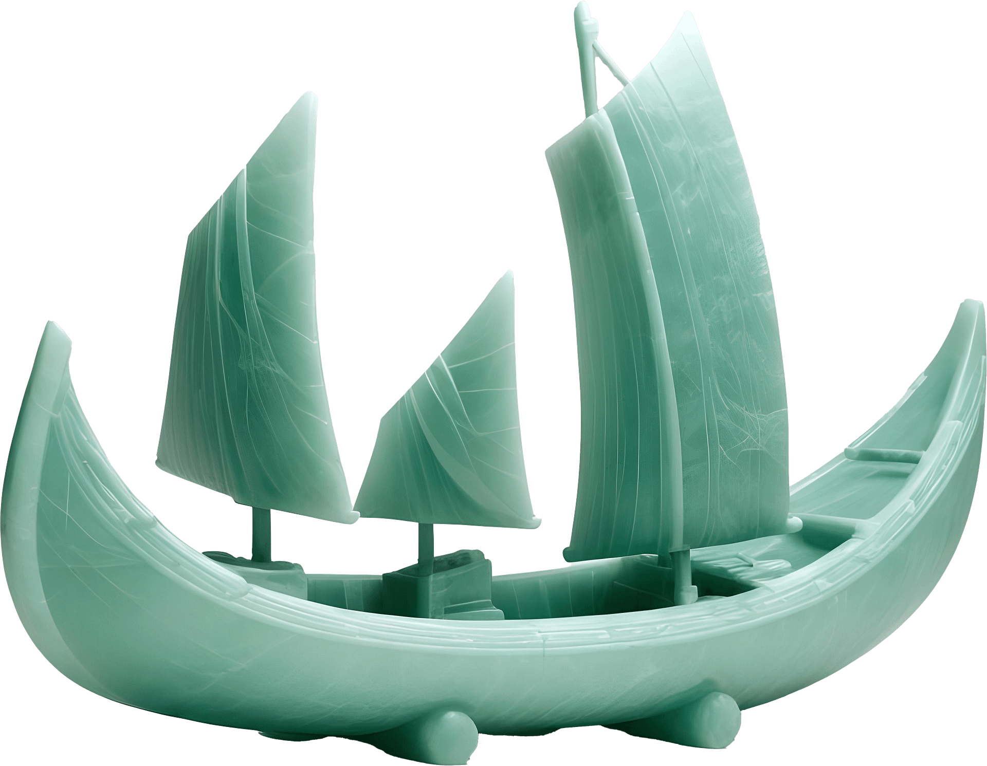 Jade Signature – Elegant Jade Sailboat Sculpture PNG product image (1)