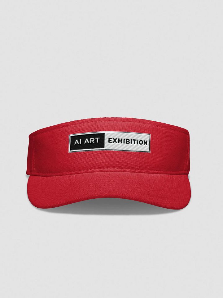 Red "AI ART EXHIBITION" Flexfit Visor product image (1)
