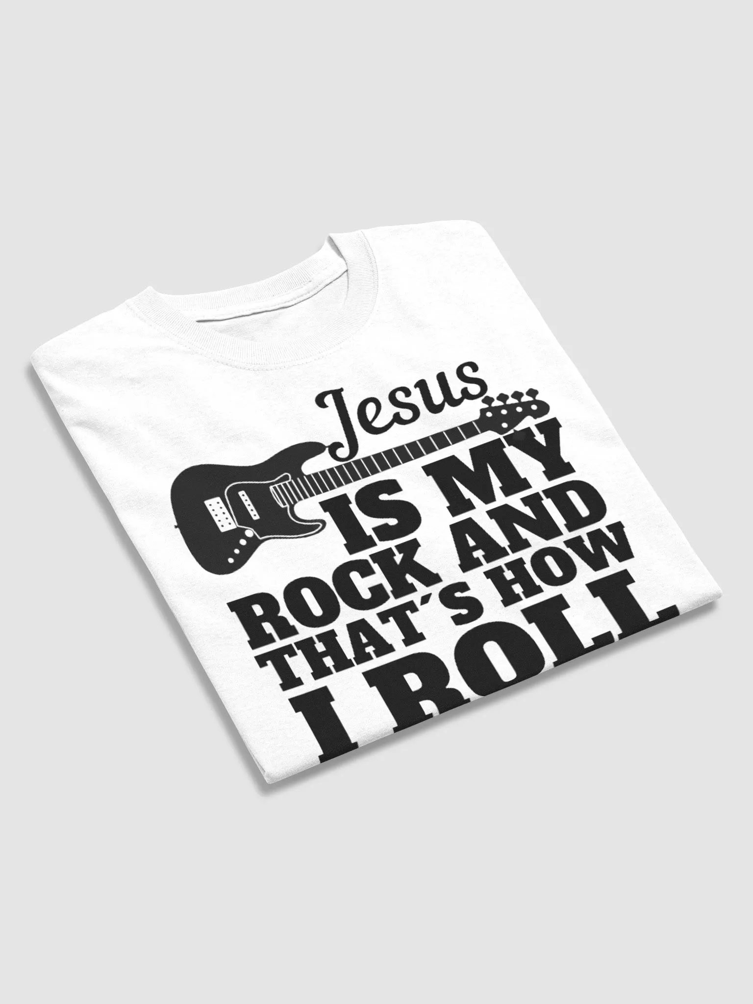 JESUS IS MY ROCK AND THIS IS HOW I ROLL T-SHIRT product image (4)
