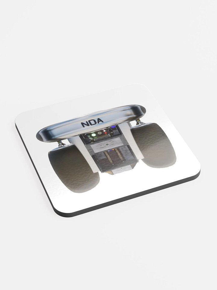 NDA Jetpack White Glossed Cork Coaster product image (2)