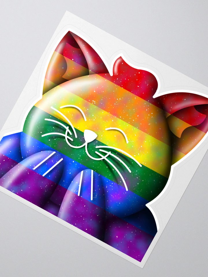 Rainbow Pride Galaxy Kitty Sticker product image (6)