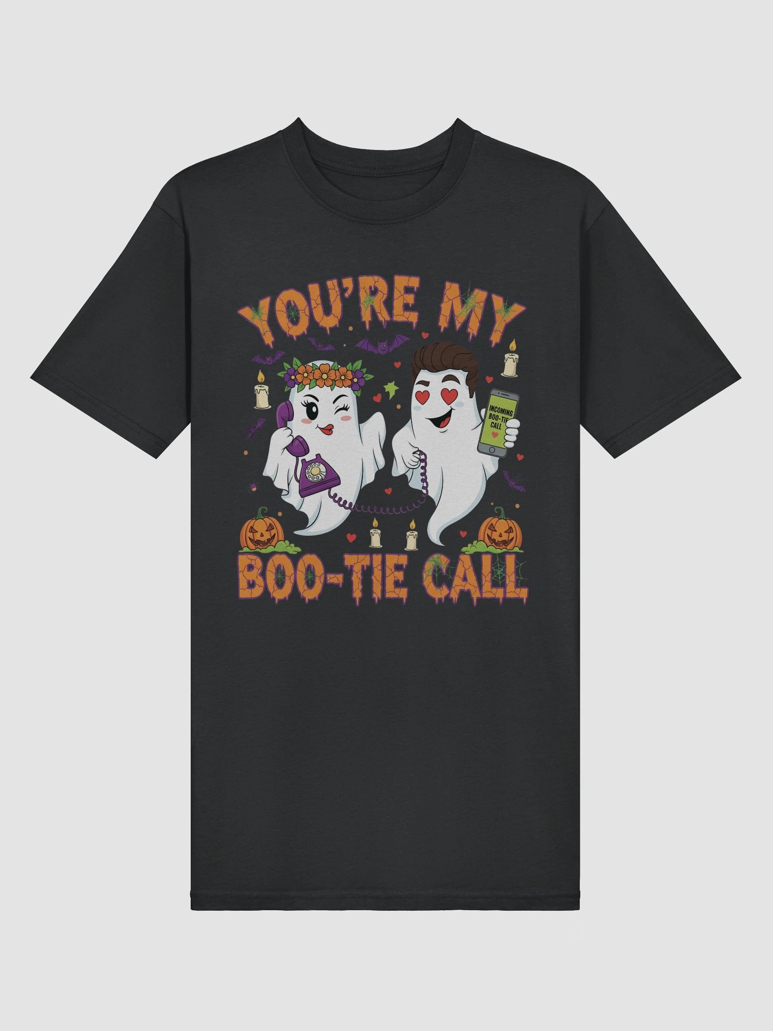 Boo-Tie Call Ghosts Halloween T-Shirt product image (3)