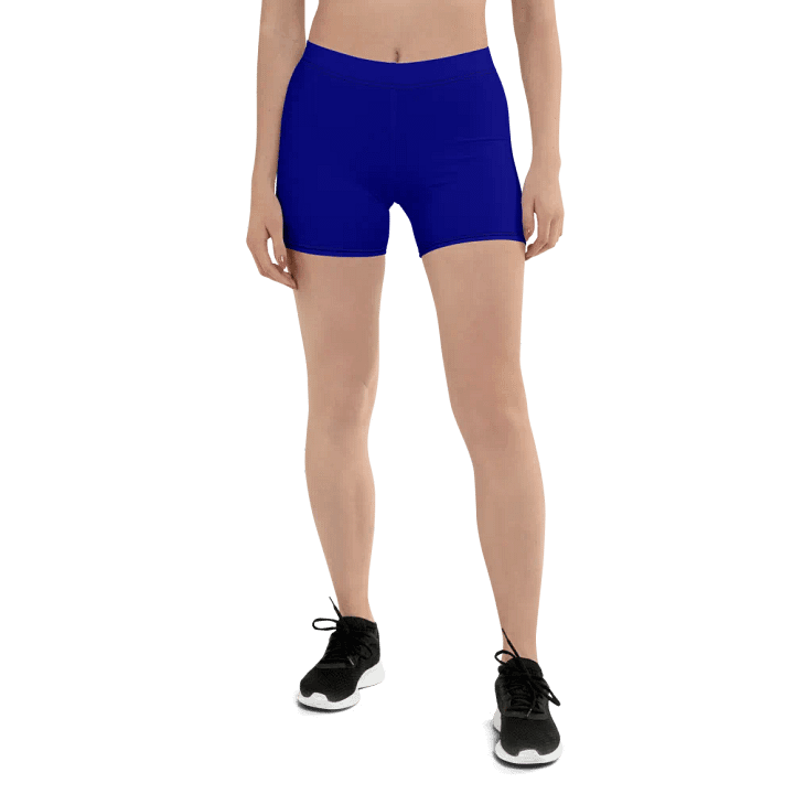 Plain Color Navy Blue Bike Shorts product image (1)