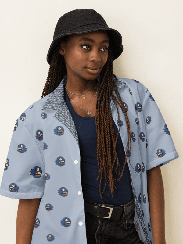 "Curse of the Chomp" – Hawaiian Shirt – Skyfade Blue product image (2)