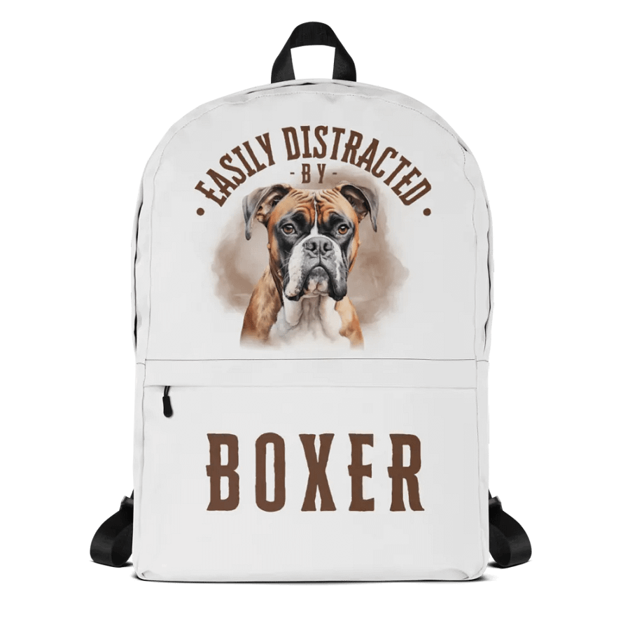 Easily Distracted By Boxer All-Over Print Backpack product image (4)