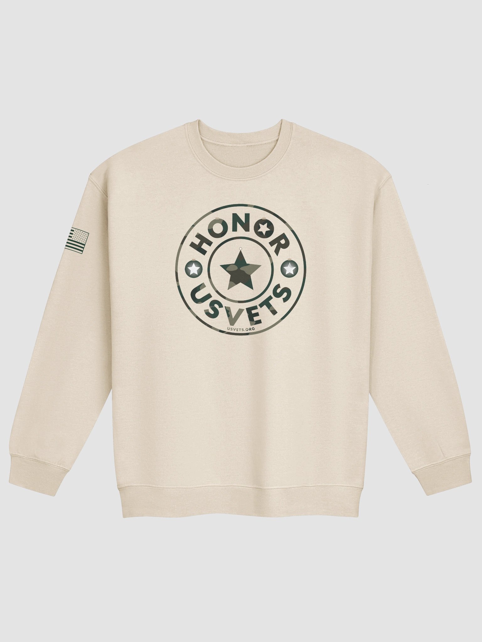 HONORUSVETS - HOLIDAY GREEN STAR CREWNECK product image (1)