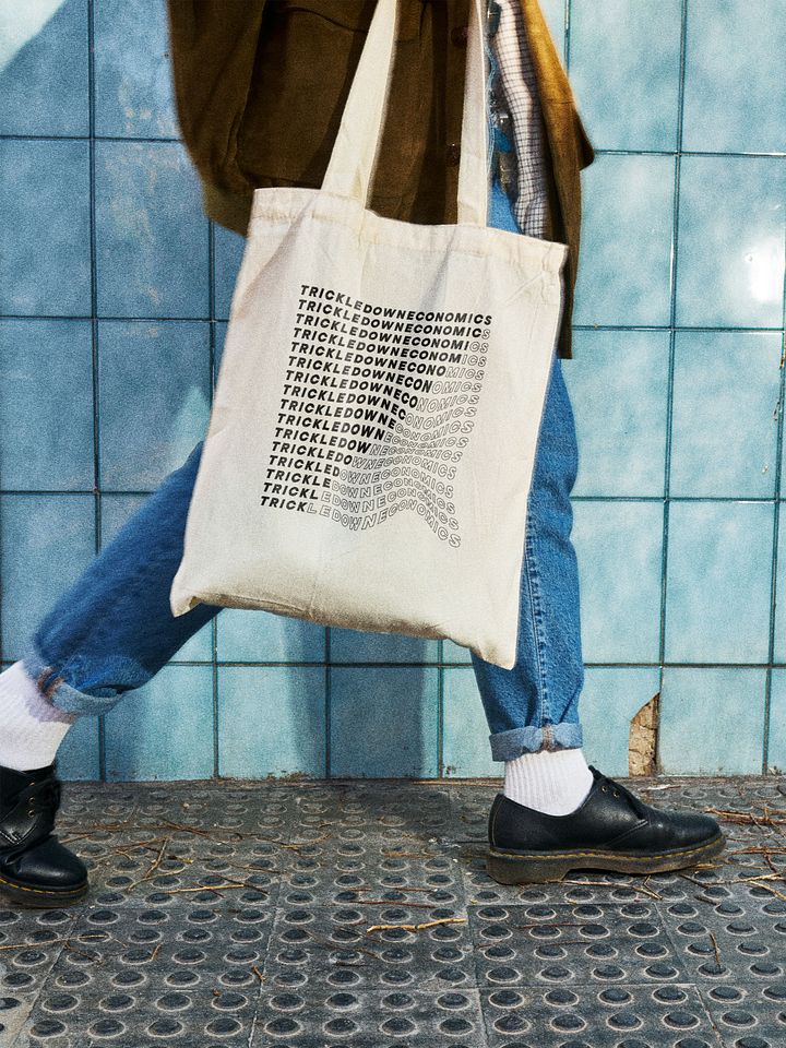 Trick Economics Tote (black text) product image (2)