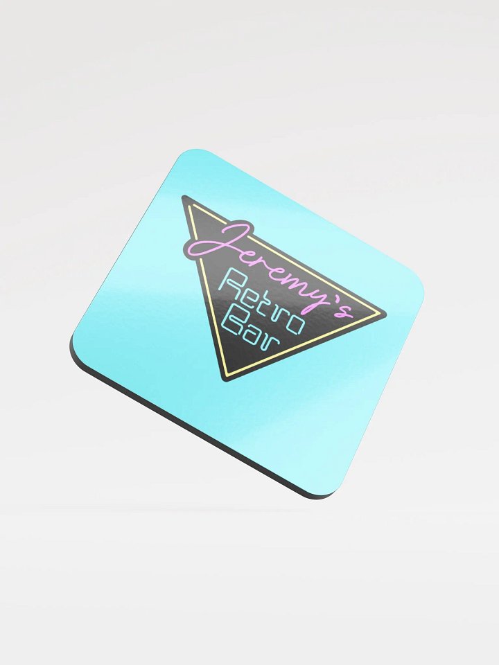 Cyan JRB Logo Glossy Cork Backed Coaster product image (1)