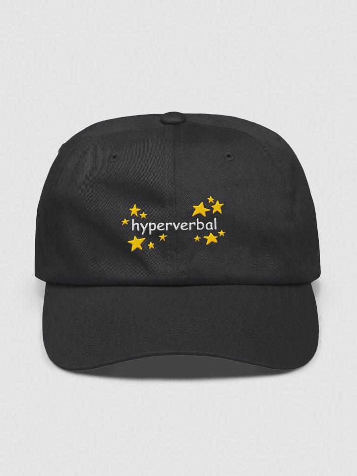hyperverbal (comic sans with stars) embroidered dad hat product image (1)