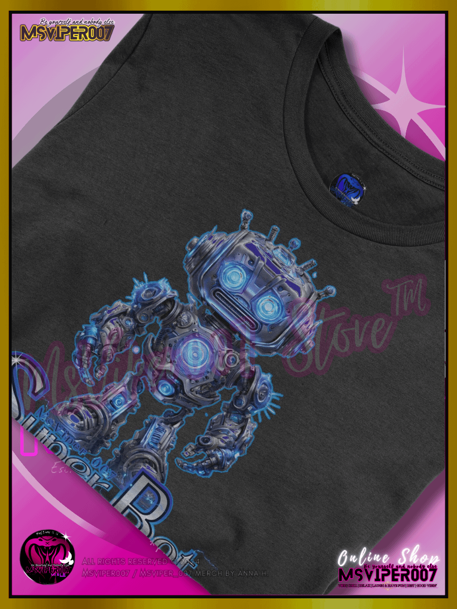T-Shirt - MsViper007's "Super Bot [blue electric]" Gaming Comfort T-shirt By Anna H. product image (3)