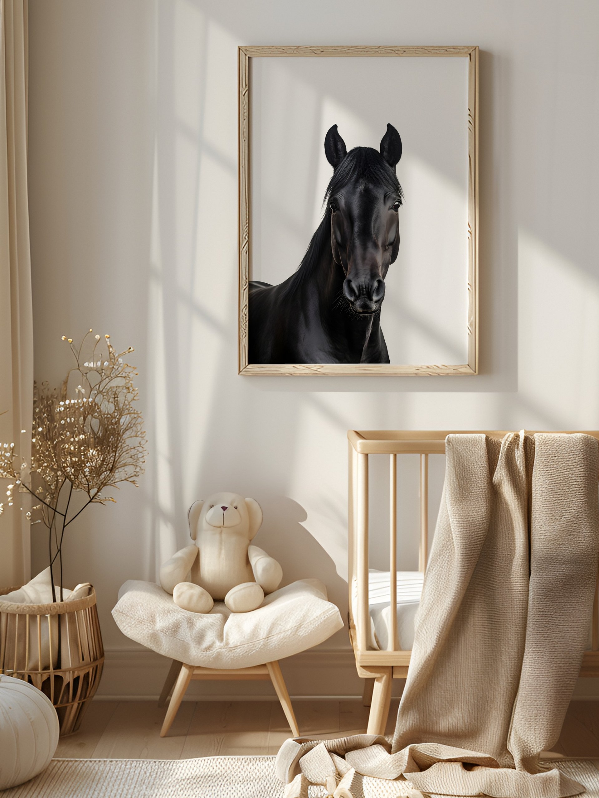 Farm Animal Black Horse Wall Art product image (33)