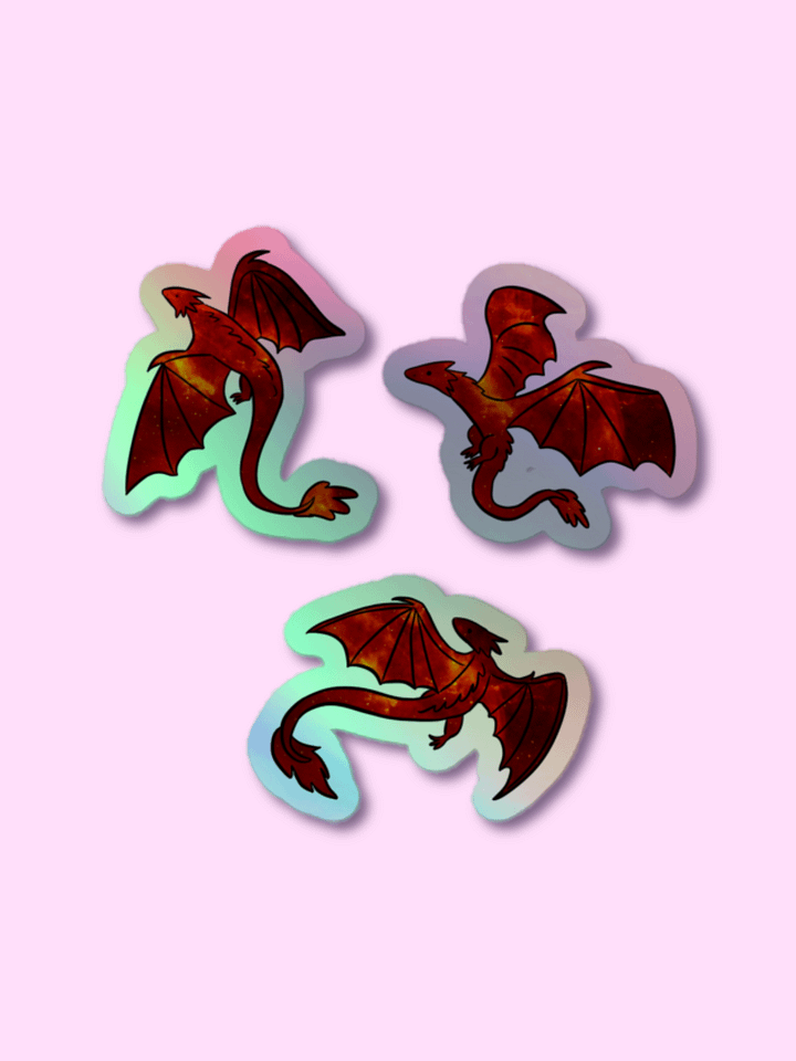 Mythical Dragon Holographic Sticker Sheet product image (1)