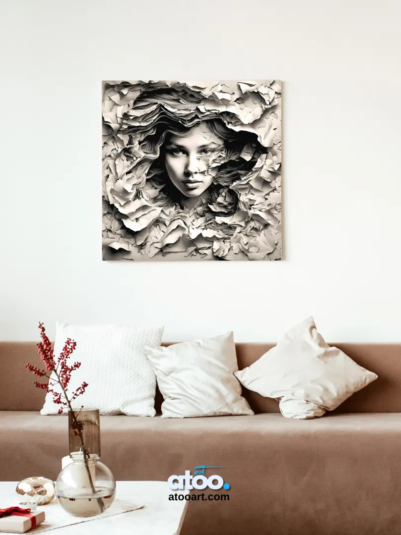 Paper Collection | Shortest Poem, Love | Canvas Art Painting product image (5)