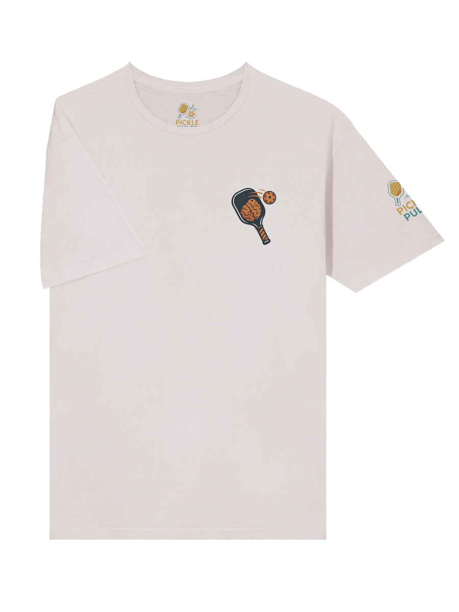 Pickleball Brain Power T-Shirt – Ice Gray Unisex Tee with Paddle & Brain Design for Smart Players product image (5)