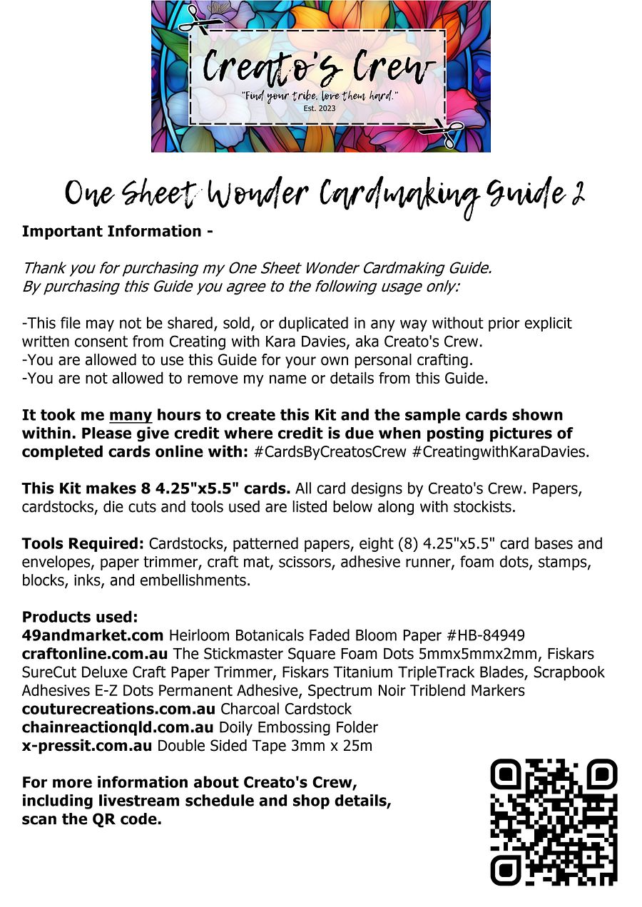 One Sheet Wonder Guide 2 product image (5)