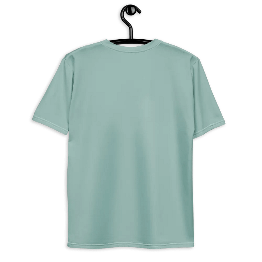 Plain Light Teal Green Soft Summer Men's Crewneck Polyester Heavyweight Premium T-Shirt by Treasure Pie product image (9)