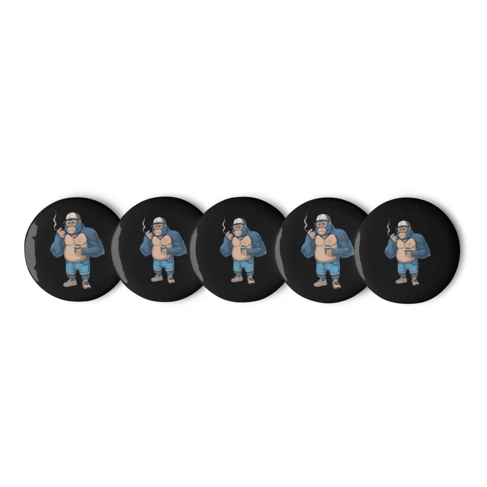 Blue Gorilla Black Set of Pin Buttons product image (4)
