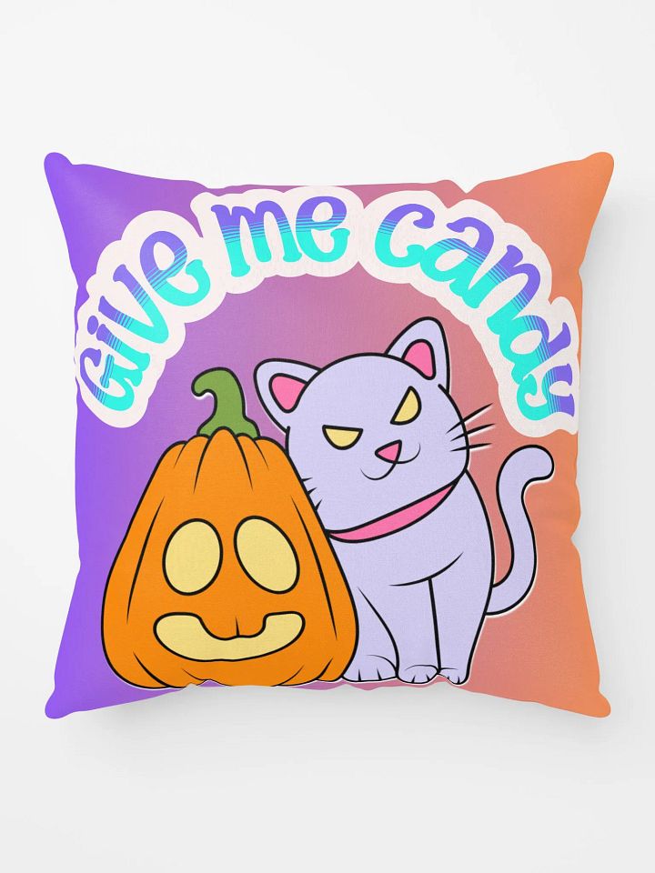 Candy Cat & Pumpkin Halloween Pillow product image (2)