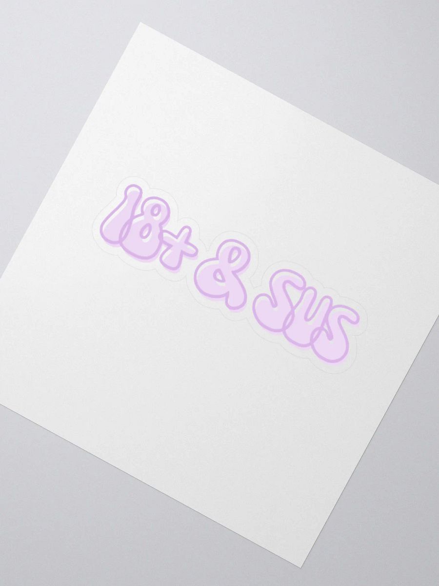 18+ & Sus Sticker, Pink product image (6)